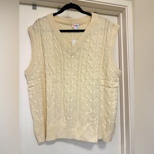 LuLaRoe NWT NADIA SWEATER VEST - cream - XL